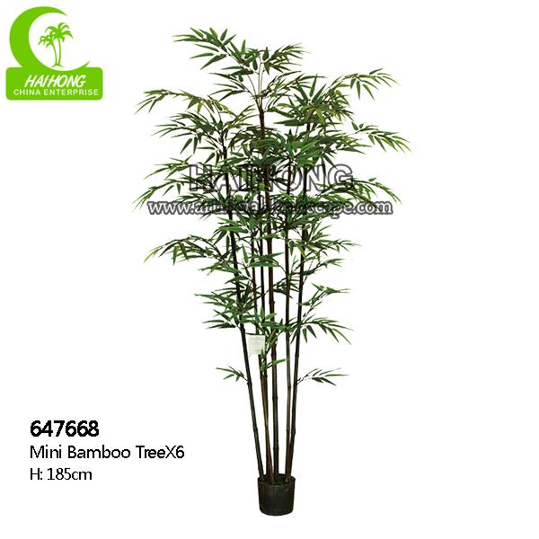 lebensechter künstlicher grüner Bambusbaum für Garten- und landscpedekoration