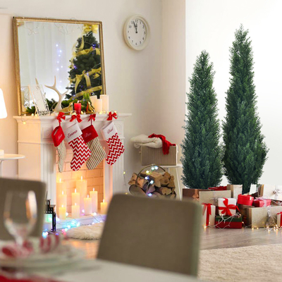 120-200cm Custom Size Artificial Cypress Evergreen In All Seasons Potted Floor Plants