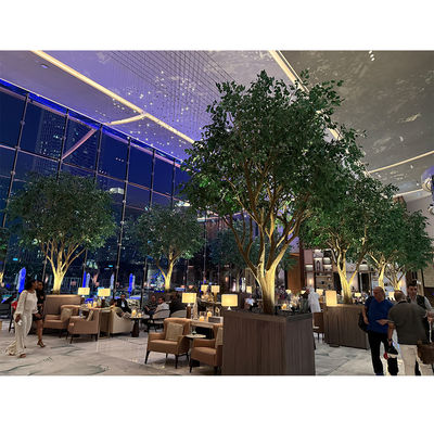 10-13ft Customizable Large Artificial Banyan Ficus Tree With Dense Canopy - Lobby Centerpiece For Commercial Spaces