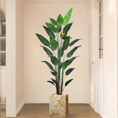 Haihong Factory Wholesale Plastic Decorative Plants 4ft 6ft Bird of Paradise Artificial Plant for Home Cafe Shop Decoration