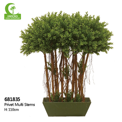 Anti Fading Artificial Topiary Tree , Artificial Spiral Tree 110cm