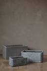 HAIHONG Gray Rectangular Outdoor Planters Artificial Plant Accessories