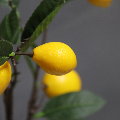 Lifelike 100cm Artificial Fruit Tree Indoor Potted Lemon Green Yellow Plant
