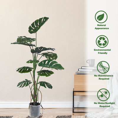 Gefälschter Monstera-Baum-künstliche eingemachte Boden-Anlagen für Inneneinrichtung