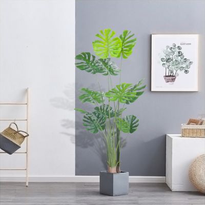 4ft 5.3ft 6ft Realistic Artificial Monstera Plant​ For Home And Office Decoration Custom Sizes Available
