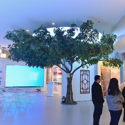 Maßgeschneiderte, feuerbeständige Kunst-Banyanbaum mit künstlicher Höhe, große kommerzielle Kunst-Ficus-Bäume für die Innendekoration