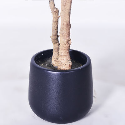 Haihong Manufacturer silk leaves 6 ft artificial ficus tree​  and Natural Trunk, Faux Ficus Tree with Plastic Pot, Fake Ficus Tree for Office Home Farmhouse for Indoor Outdoor Decor