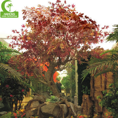 Large Handmade Artificial Yellow Maple Tree Chinese Maple Trees Faux Japanese Red Maple Tree