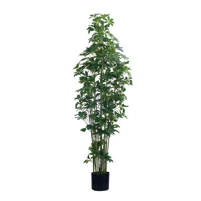 120 cm 150 cm 178 cm hohe künstliche Schefflera-Baum mit echtem Griff, grüne Topf-Schefflera-Pflanze für Heimdekoration