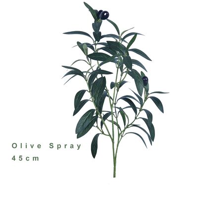 Hochwertiger Großhandel Seide Grün Olivenbaum Zweige Dekor Olive Faux Olive Spray für Home Party