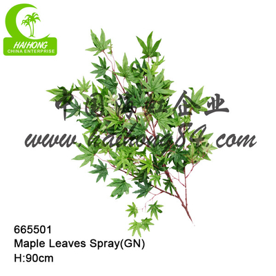 No Nursing 90cm Artificial Tree Branches , Faux Maple Leaf Branch Easy To Care