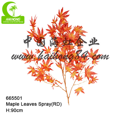 No Nursing 90cm Artificial Tree Branches , Faux Maple Leaf Branch Easy To Care