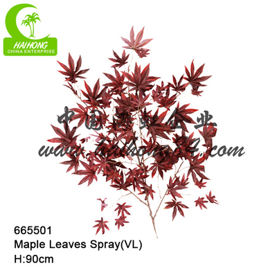 No Nursing 90cm Artificial Tree Branches , Faux Maple Leaf Branch Easy To Care